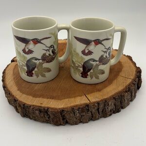 VTG‎ Otagiri Hummingbirds Coffee Mugs Set of 2